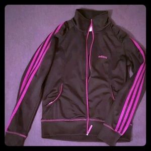 adidas black & pink Track Jacket